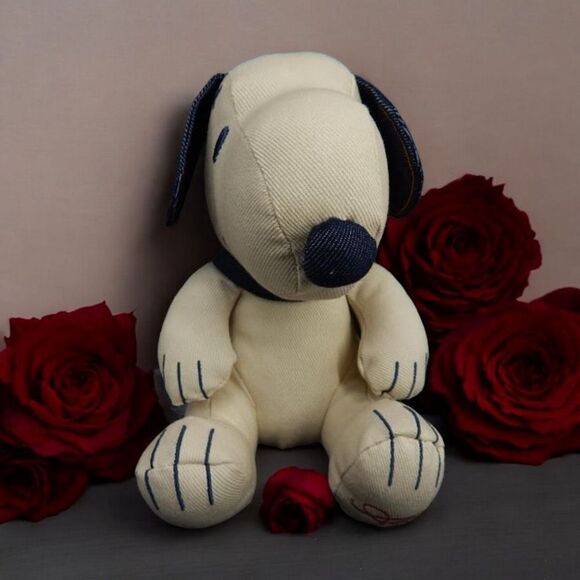 Snoopy Peanuts American Eagle Novelty  Stuffed Animal And Drawstring Bag - Picture 1 of 5